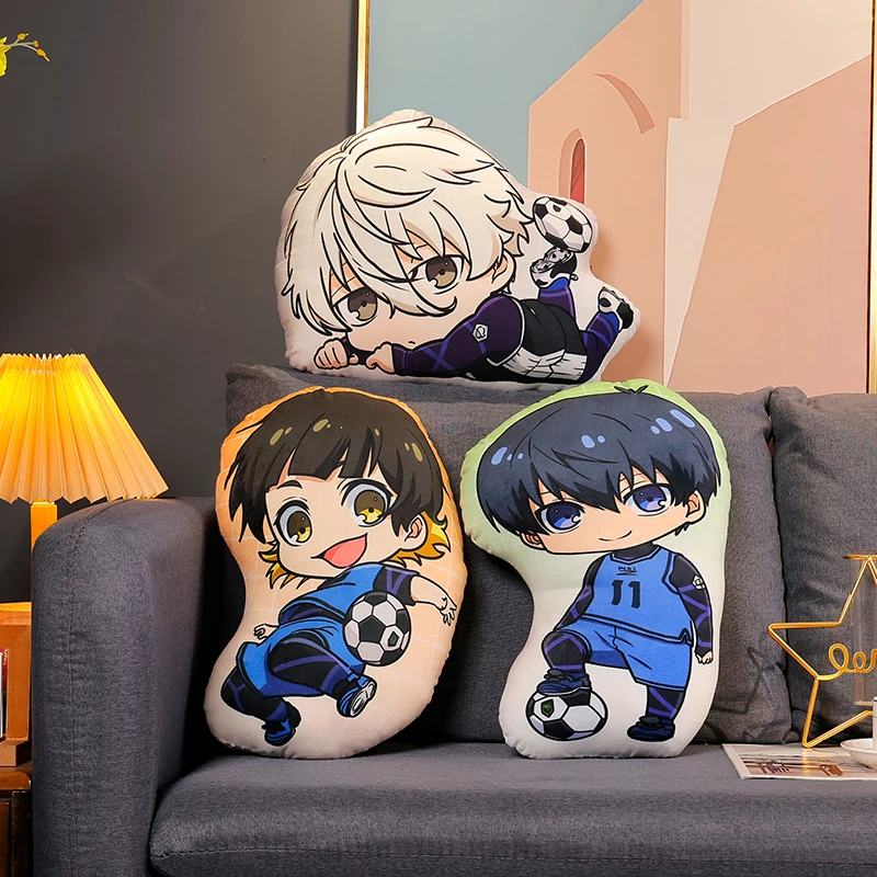 Cute 2025 BLUE LOCK Plush Toy Double-sided Printed Pillow Isagi Yoichi new Chigiri Hyoma ITOSHIRIN Seishiro Nagi Stuffed Anime Cushion