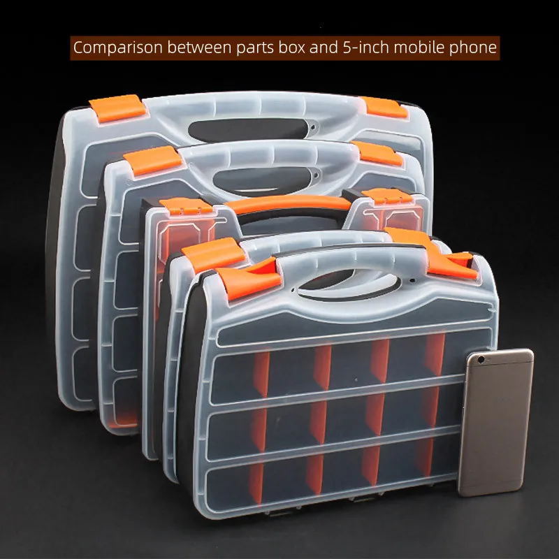 Plastic Tool Box Organizer Parts ToolBox Screw Storage Box Component Tool Organizer Box Hardware Storage Tool Organizer Suitcase