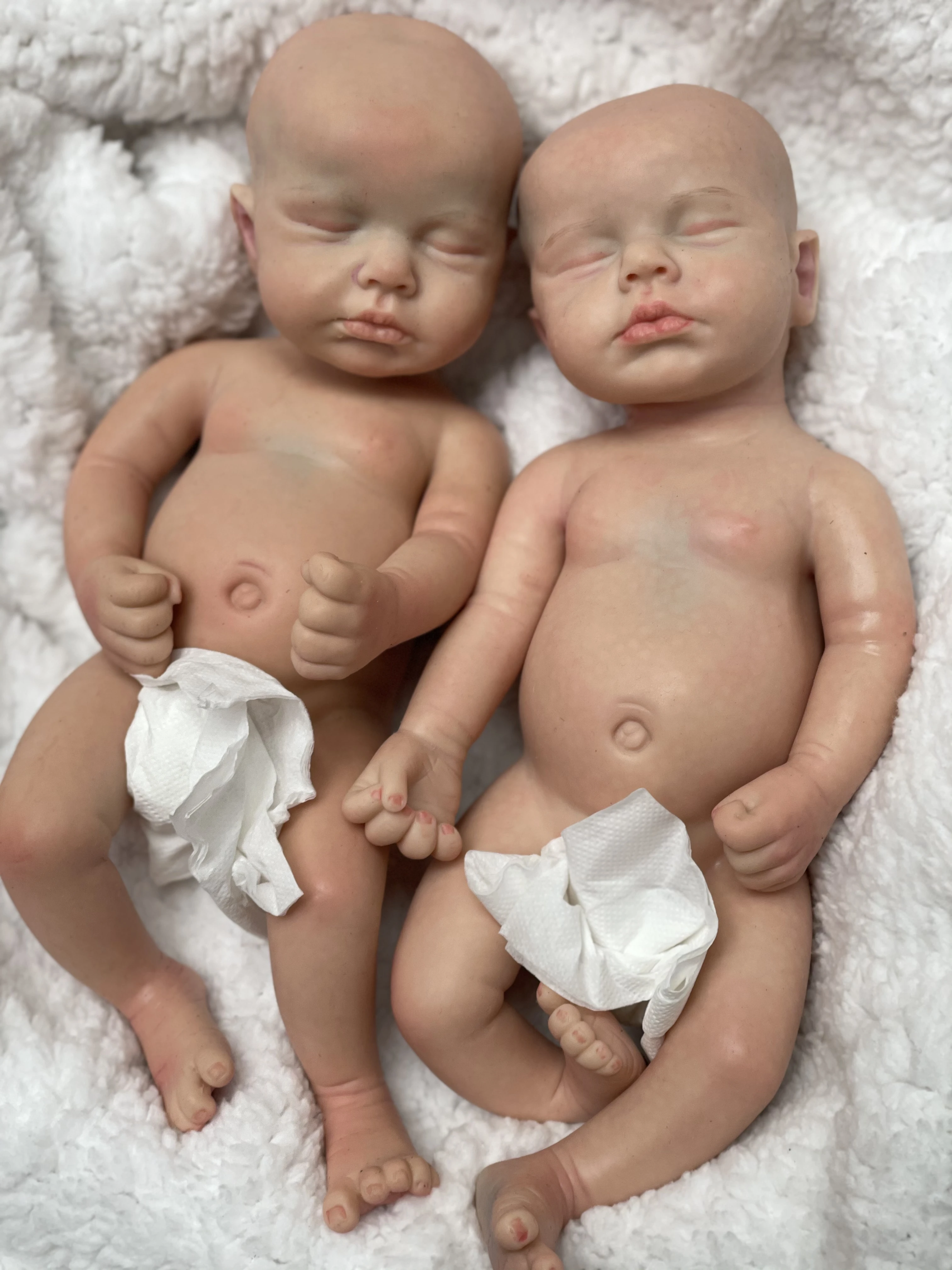 33CM Silicone Loulou Painted Full Body Soft Solid Silicone Handmade Bebe Reborn Doll Reborn De Silicona Cuerpo Entero