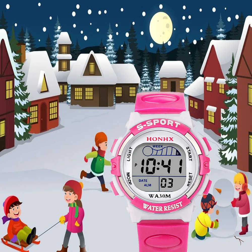 Children Boy Girls Analog Digital Sport Led Electronic Waterproof Wrist Watch New Electronic Digital Wrist Watches For Student
