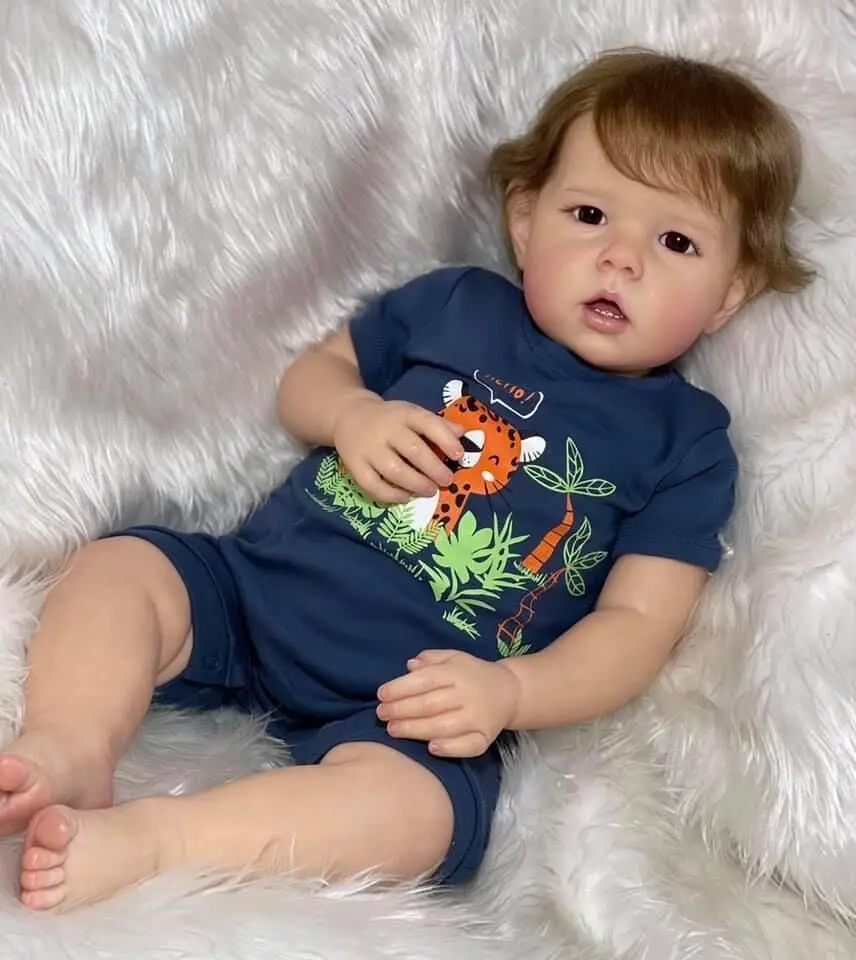 50cm Liam Reborn Baby Already Finished Doll 3D Skin Hand Detailed Painted Skin Visible Veins