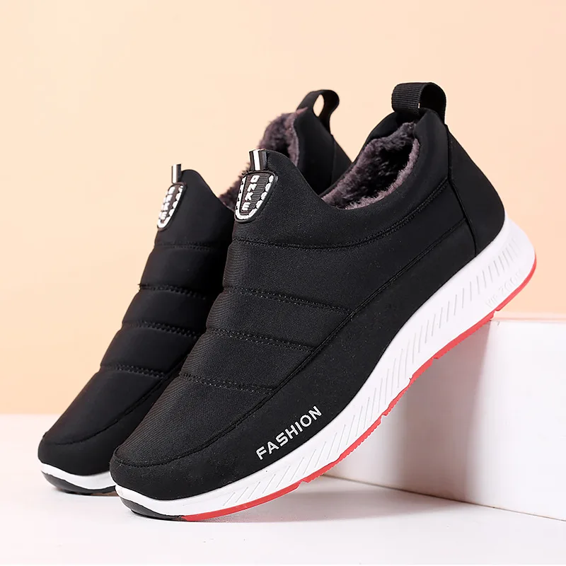 Winter Snow Booties Women Waterproof Flat new Male Casual Winter Plush Warm Shoes Ankle Boots for Men 2025 Plus Size Couple Shoe Non-Slip