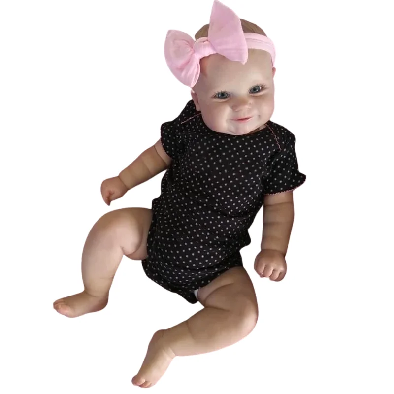 50/60CM Two Options Reborn Baby Doll Toddler Real Soft Touch Maddie with Hand-Drawing Hair High Quality Handmade Doll