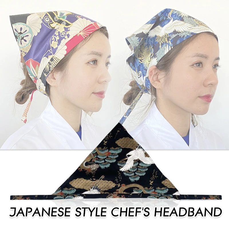 new Japanese Chef Hat Kitchen Restaurant Waiter Sushi Caps Cuisine Cook Headscarf Food Service Work Uniform Cap 2025 Pirate Hat