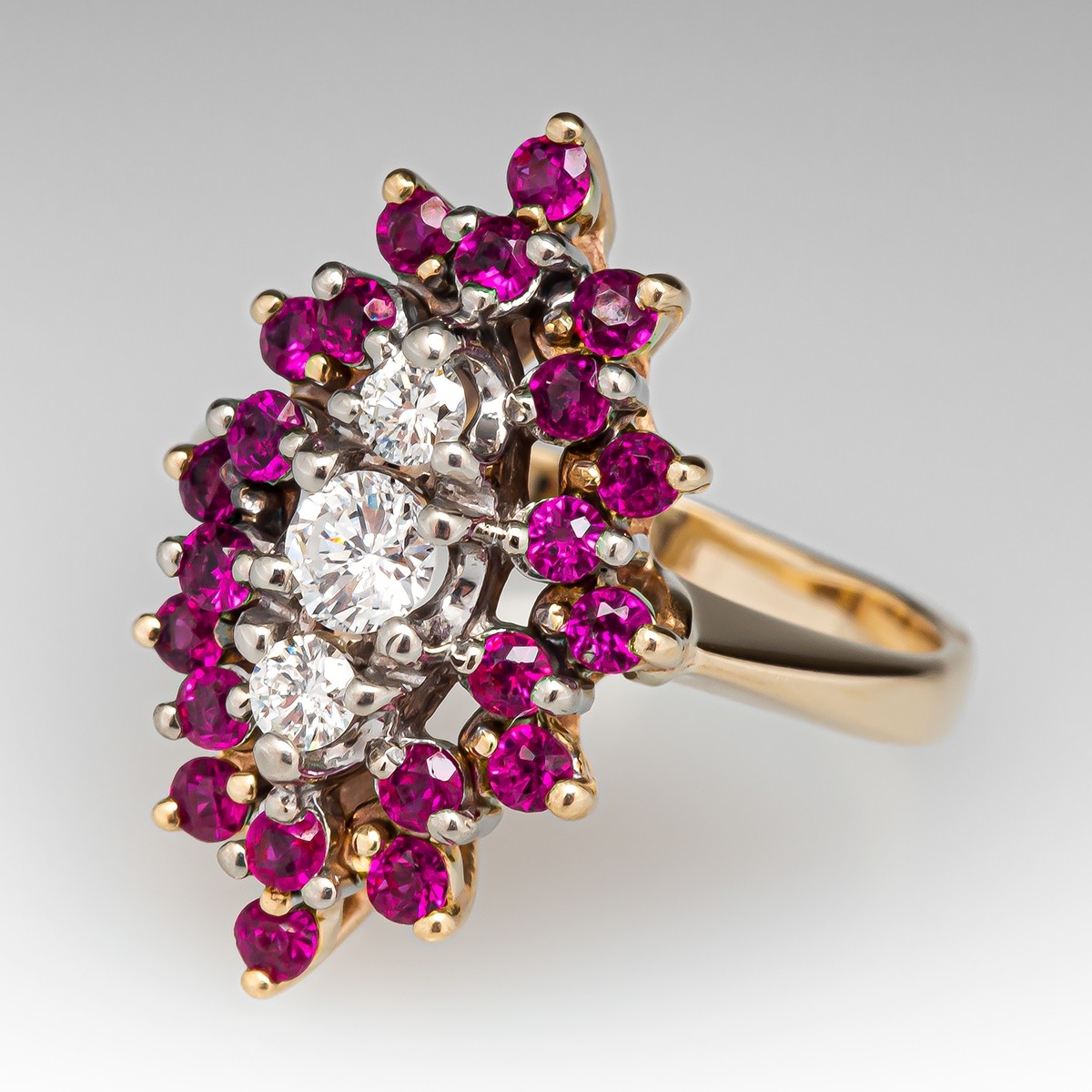 Vintage Luxury Designer Marquise Ruby Rings for Women Amethyst Boho Aesthetic Jewelry Wedding Engagement Ring Valentine Day Gift