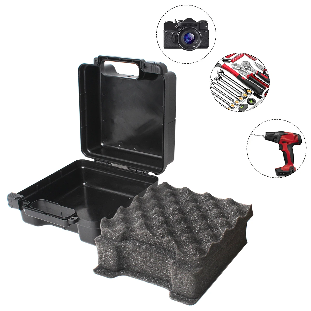 Heighten Carry Case Bag Tool Case With pre-cut Sponge Storage Box Safety Protector Organizer Hardware Toolbox 238x208x120MM