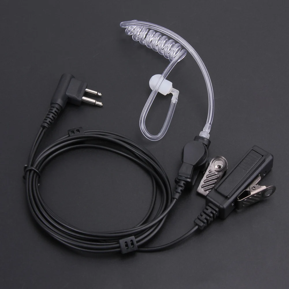 1-5Pcs 2Pin Covert Transparent Acoustic Tube Earpiece Headset Mic for Motorola 2 Way Radios Radiation-proof Anti-noise Headphone
