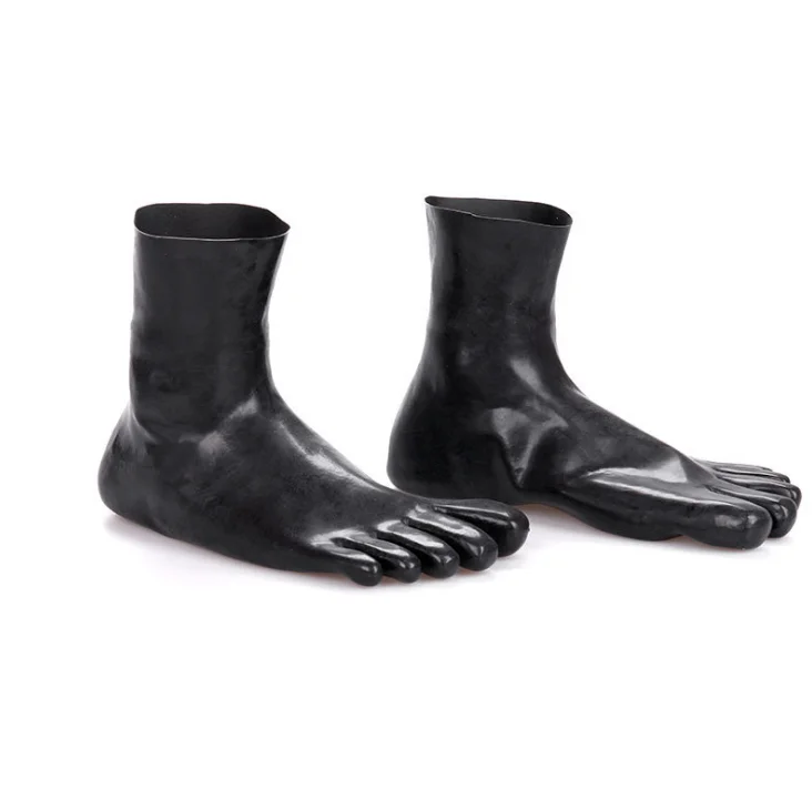 Unisex new latex fetish sock rubber 5 toes 2025 socks short sock Latex Fetish Socks With 5 Toes