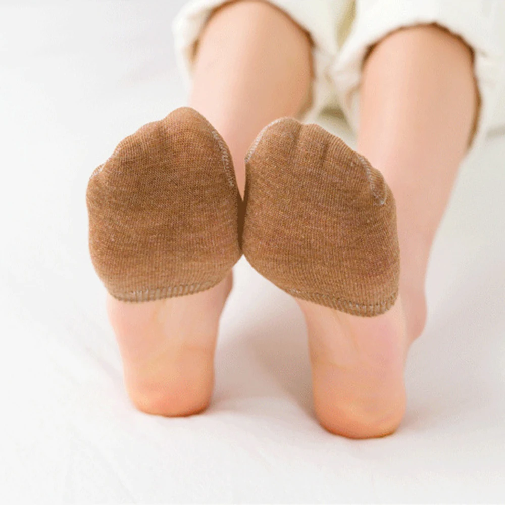 10 Pieces = 5 Pairs Forefoot Half Foot Toe Socks Women Summer Invisible Socks Cover Female Breathable No Show Socks Candy Color