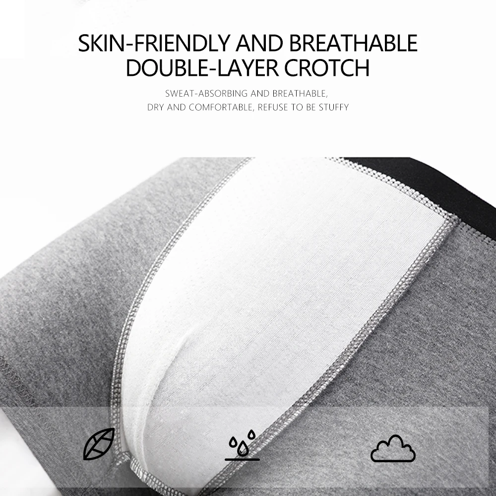 Men Underwear Milk Silk Soft Comfortable Men Underpants Antibacterial Breathable Male Boxer Shorts Classic Men's Panties