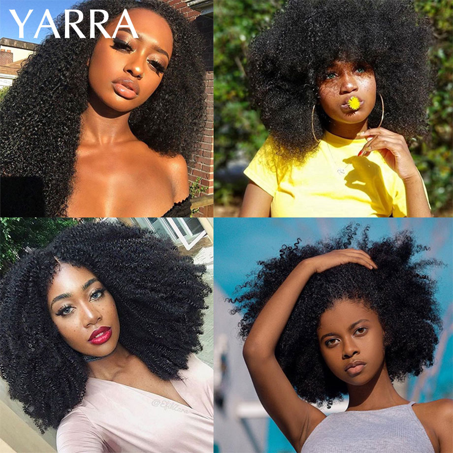 Brazilian Afro Kinky Curly Human Hair Bundles 4b 4c Afro kinky Bulk Human Hair Weave Bundle Deal Hair Extensions Wholesale Yarra