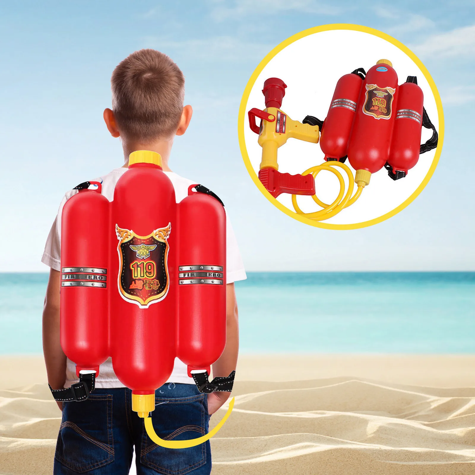 2500mL Backpack Water Blaster For Kids- Tank With Hose, Super Water Squirt Suitable For Outdoor Play Boys & Girls