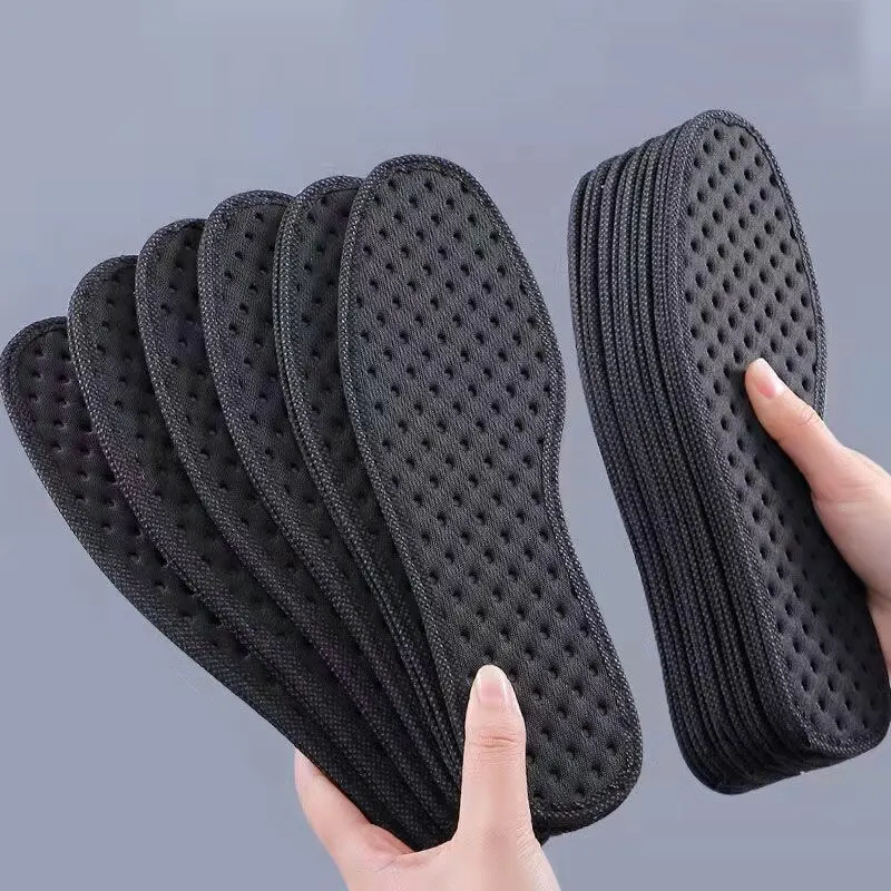 5 Pcs Bamboo Charcoal Deodorizing Insole Women Sweat-absorbing Thicken Shock-absorbing Soft Sport Insoles Breathable Comfortable