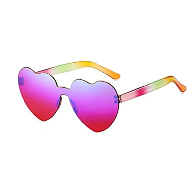 KLASSNUM Color Lens Heart Sunglasses Woman Love new Transparent Eyewear 2025 2023 Party Favor Glasses New Design Eyeglasses UV400 Eyewear