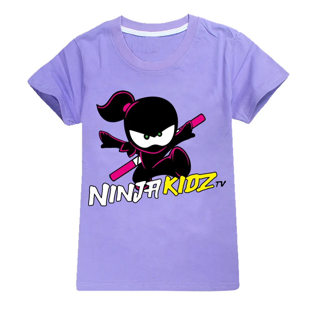 Fashion baby NINJA KIDZ Kids Clothes Summer Boys Fashion Short Sleeve TShirt boys graphic tee Baby Girls Tops Children clothes y250607OL4H