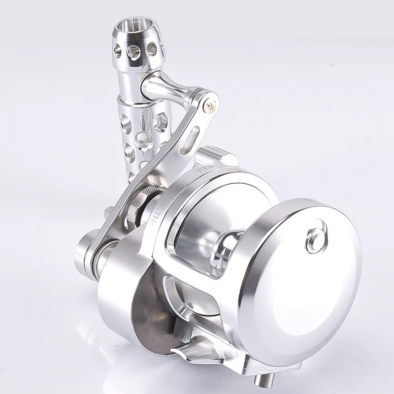 ANATONO Saltwater Jigging Big Game Fishing Reel CNC Machined 2 Speed Lever Drag Deep Sea Boat Trolling Fishing