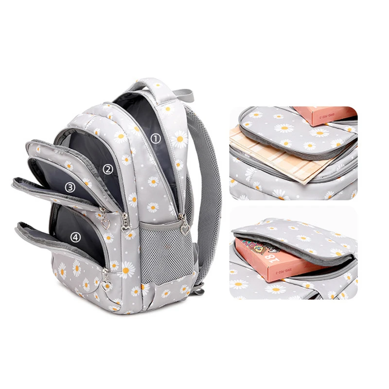 3 2025 Pcs Set Children's new Backpacks Cute Student School Bag for Girls Waterproof School bags With Lunch bag Pencil Case