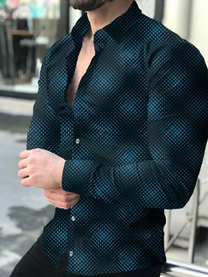 Top suit shirt clear graphic slim fit 2025 outdoor soft and comfortable fabric plus size new 2023 spring and summer trend new