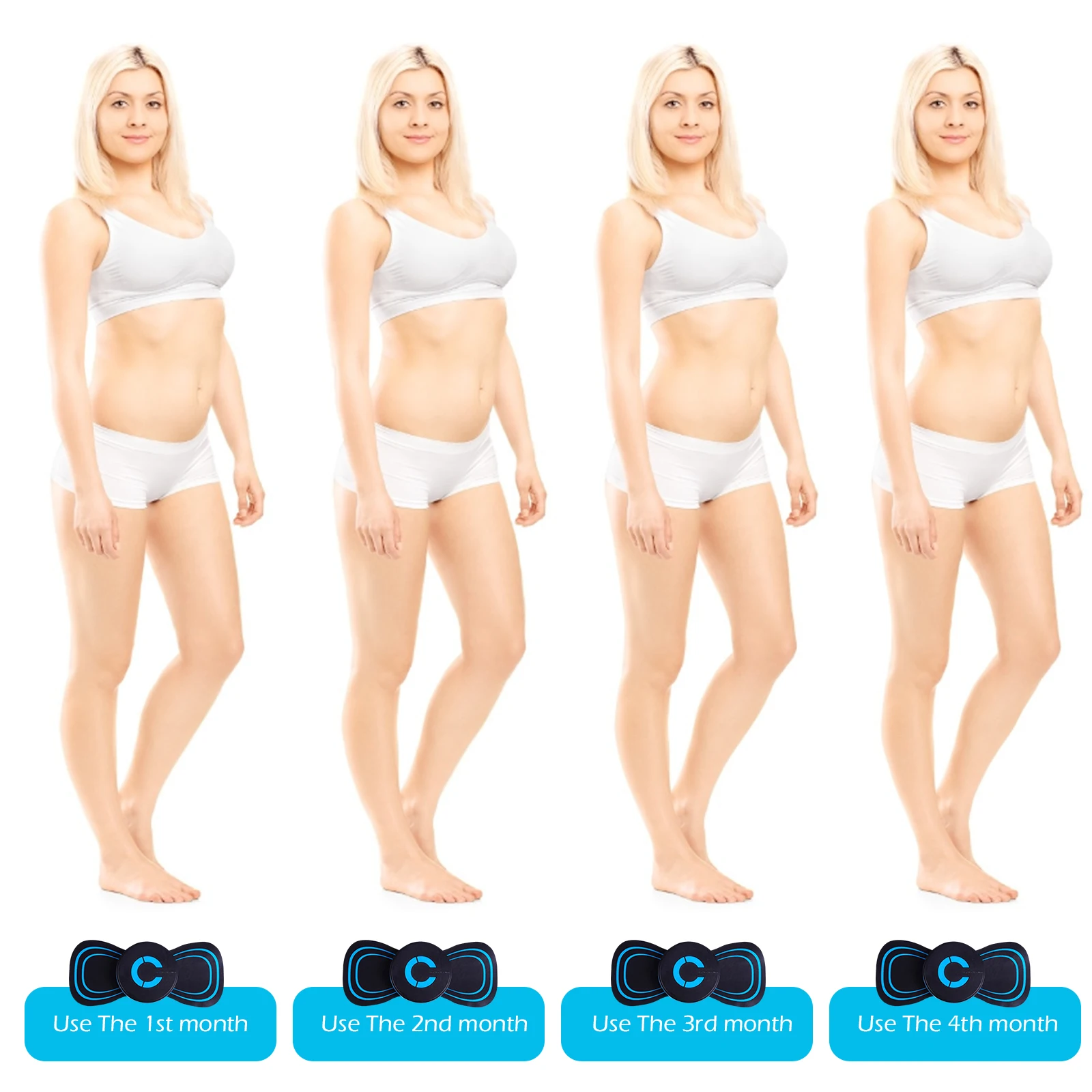 2/4PCS Electric Massager 2025 Pad Mini Cervical new Massage Stimulator For Men Neck Shoulder Breast Massage Pad Adjustable Massage Pad