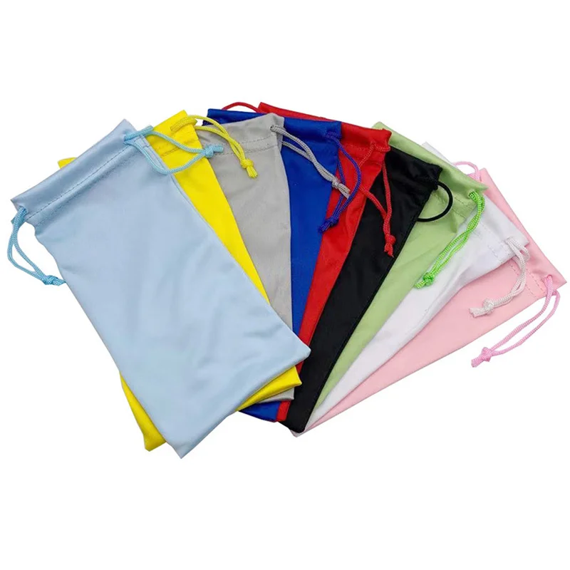 5pcs/lot Cloth Glasses new Bag New Drawstring Sunglass Bag Microfiber 2025 Dust Proof Pouch Very Soft Eyeglasses Pouch Eyewear Cases Bags