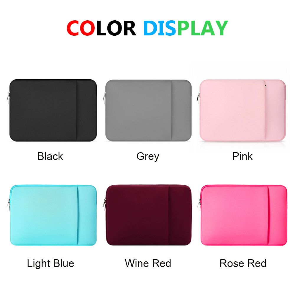 For Xiaomi HP Dell Lenovo Fashion Colorful Laptop Case Universal Waterproof Soft Sleeve Dual Zipper Pouch Notebook Cover Bag