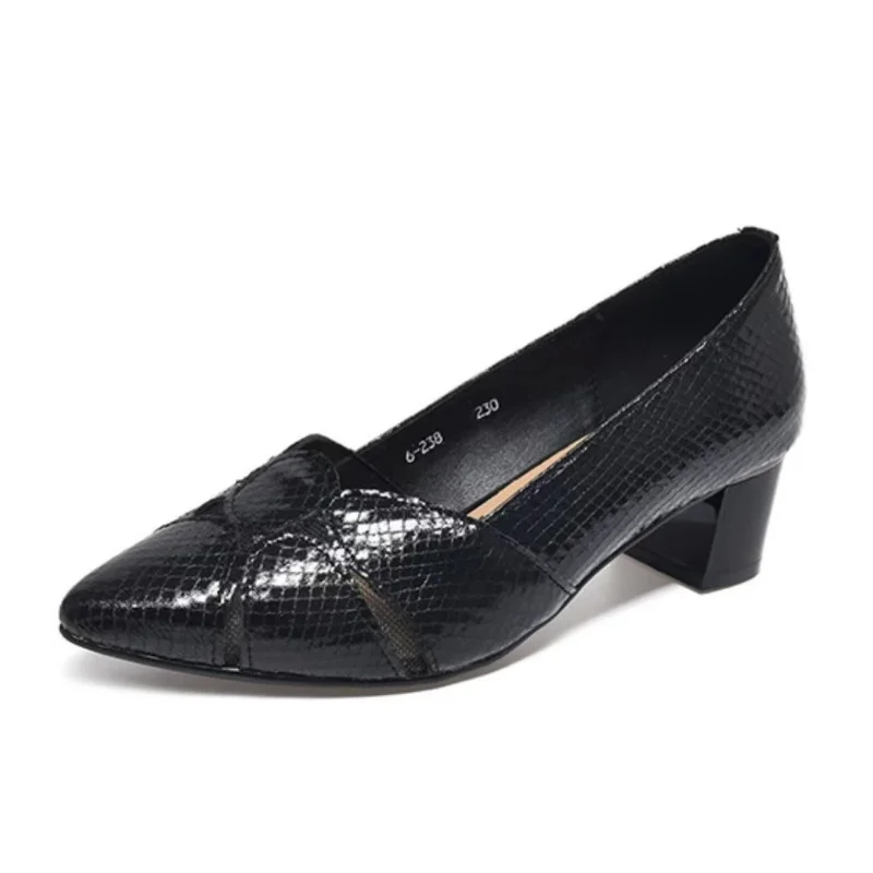 2025 2023 New Shoes Female Solid Pointed Toe Women's new Pumps Summer Office & Career Sandals Woman Square Heel Ladies Shoe Zapatos Mujer