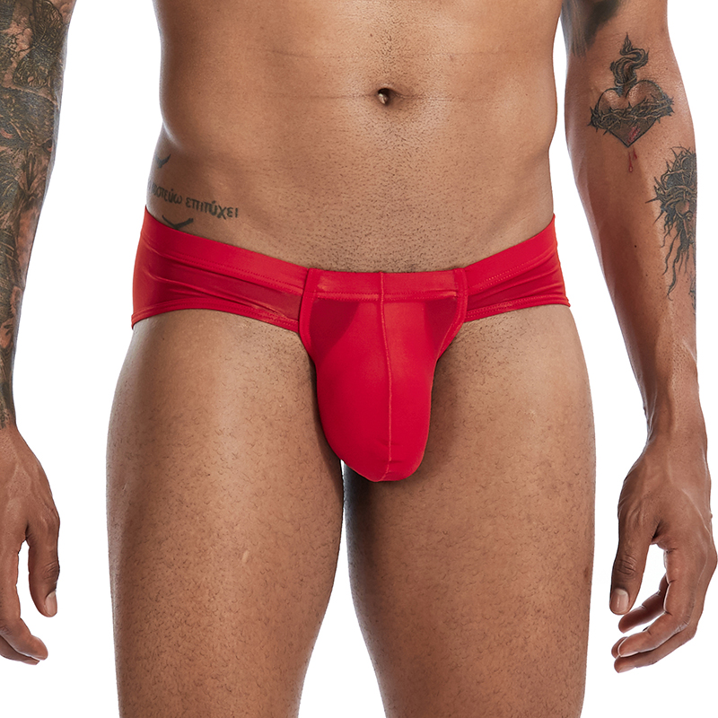 CLEVER-MENMODE Sexy Men Underwear Sexy Ultra Thin Ice Silk Men's Briefs new Large Pouch Slips hombre 2025 Erotic Panties Underpants