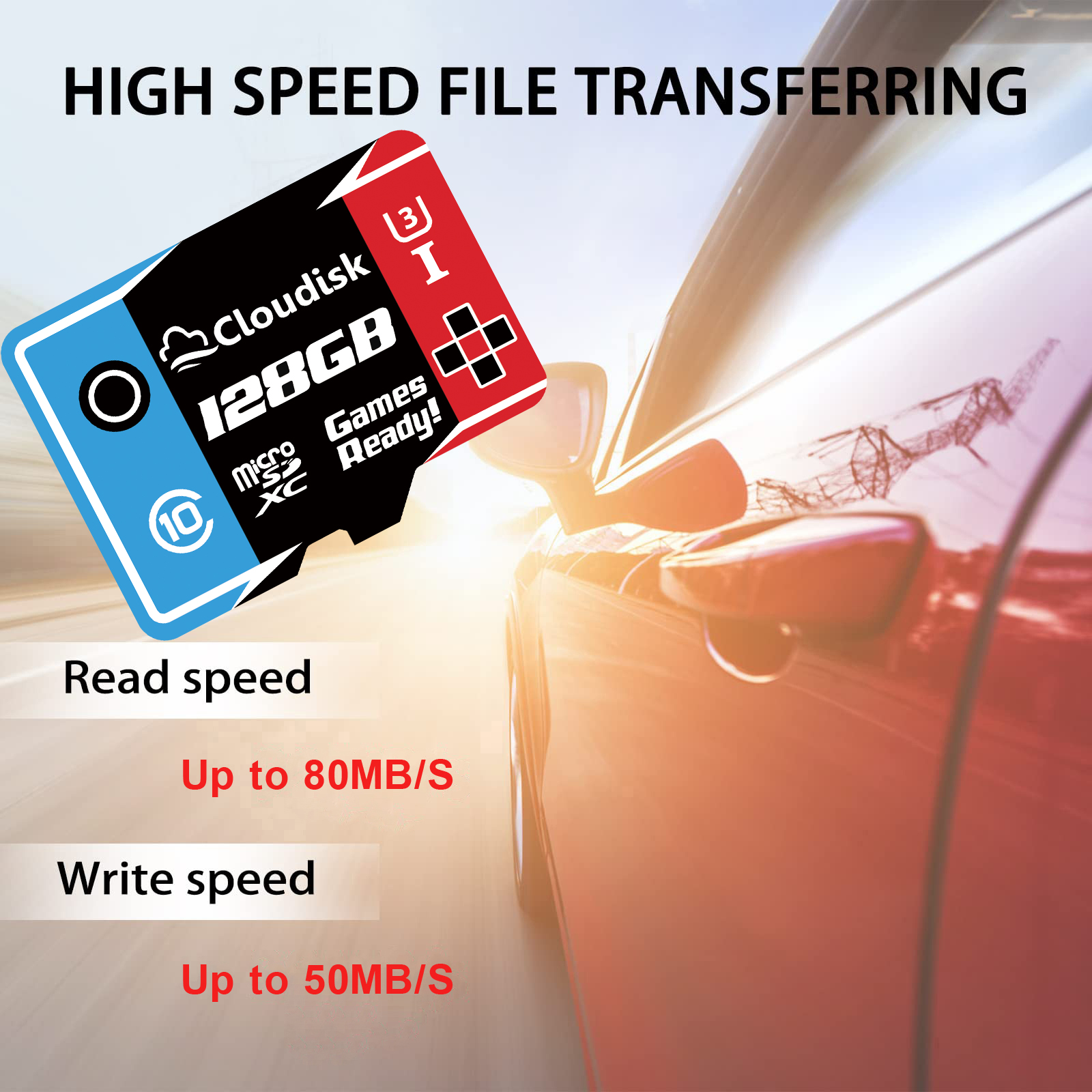 Cloudisk Micro SD Flash Memory Card 32GB 64GB 128GB 256GB U3 V30 A1 Class 10 16GB 8GB 4GB Microsd TF Cards