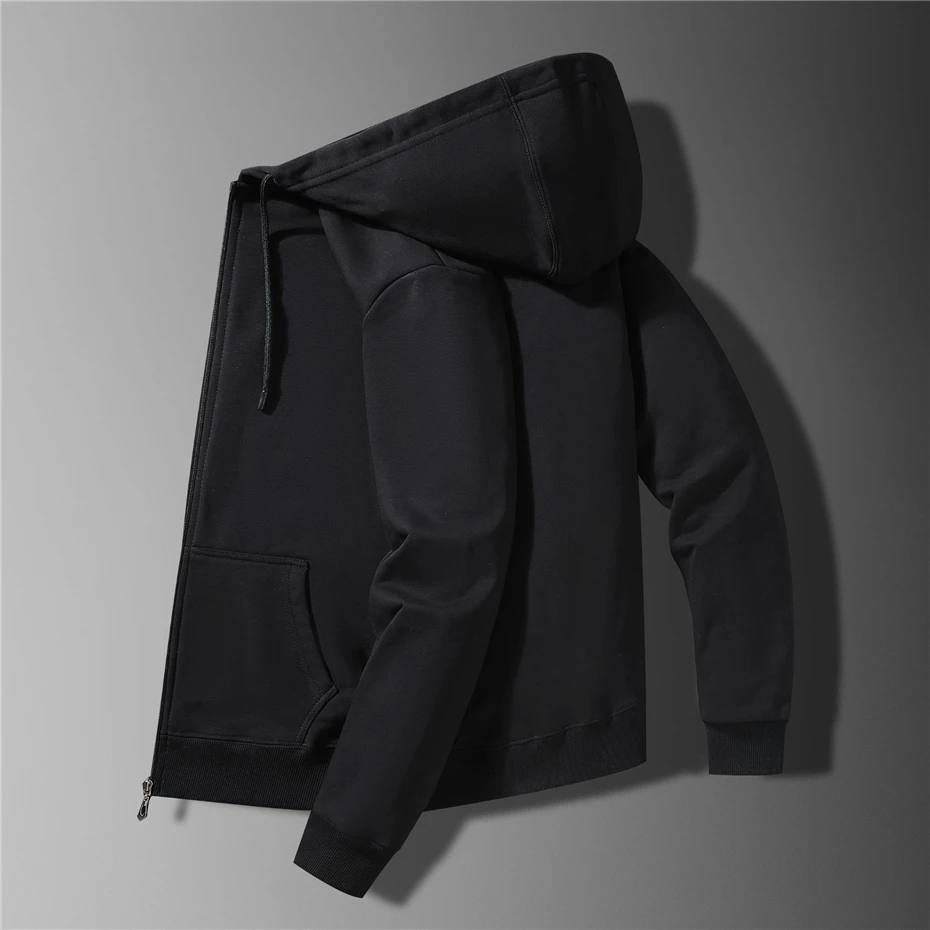 Zip Up Hoodies Men new Big Size Hoodie 10XL Spring Autumn Black Hoodies Jackets Male Plus Size Zip Sweatshirt Plus 2025 Size 10XL