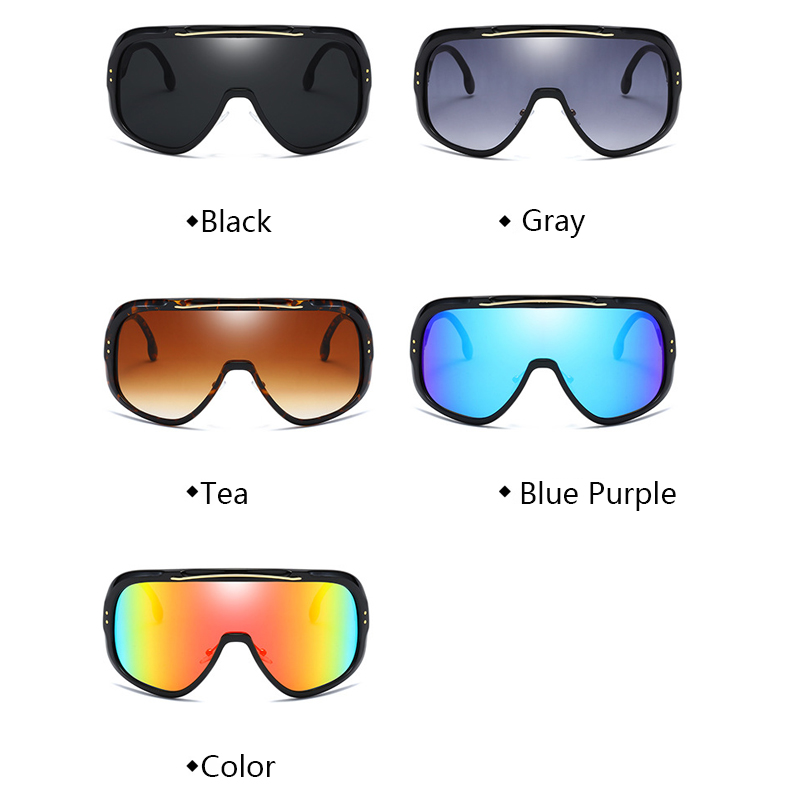Emosnia Oversized Classic Men Sunglasses Women One Piece Brand Design Windproof Sun Glasses Sports Shield Big Frame Male UV400