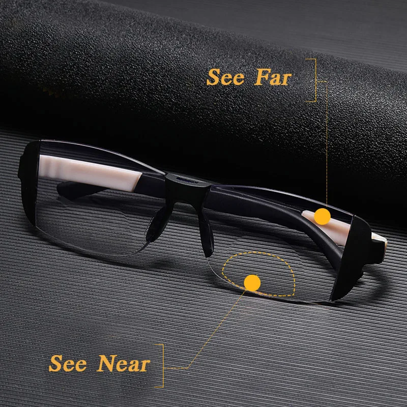 Unisex Anti-blue Light Anti-fatigue Magnetic Bifocal Glasses Far and Near Eyeglasses Portable Ultra-light Eyewear +1.0 To +4.0