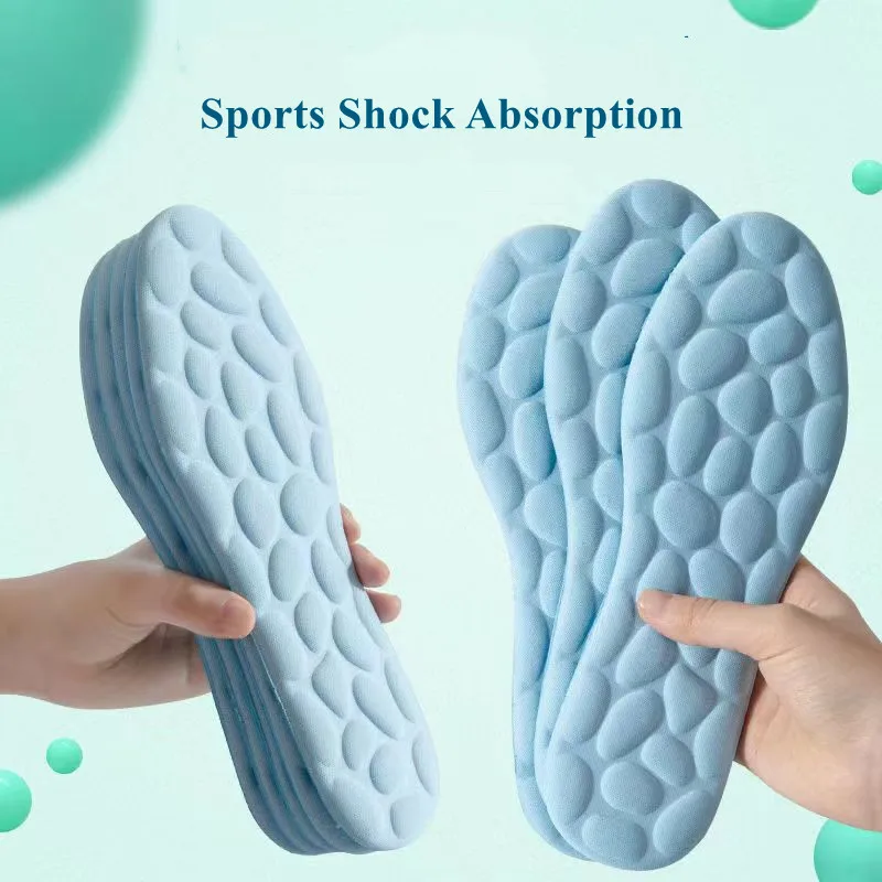 1Pair Soft Massage Insoles Sport Cushioning Inserts Shock-absorbing Comfort Insole new For 2025 Men Women Memory Foam Shoe Sole Shoe Pads