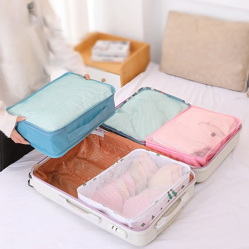 1pcs Travel Bag Suitcase Packing Cube System Large Capacity Unisex Clothing Sorting Organize Luggage Shoes Makeup Storage Cases