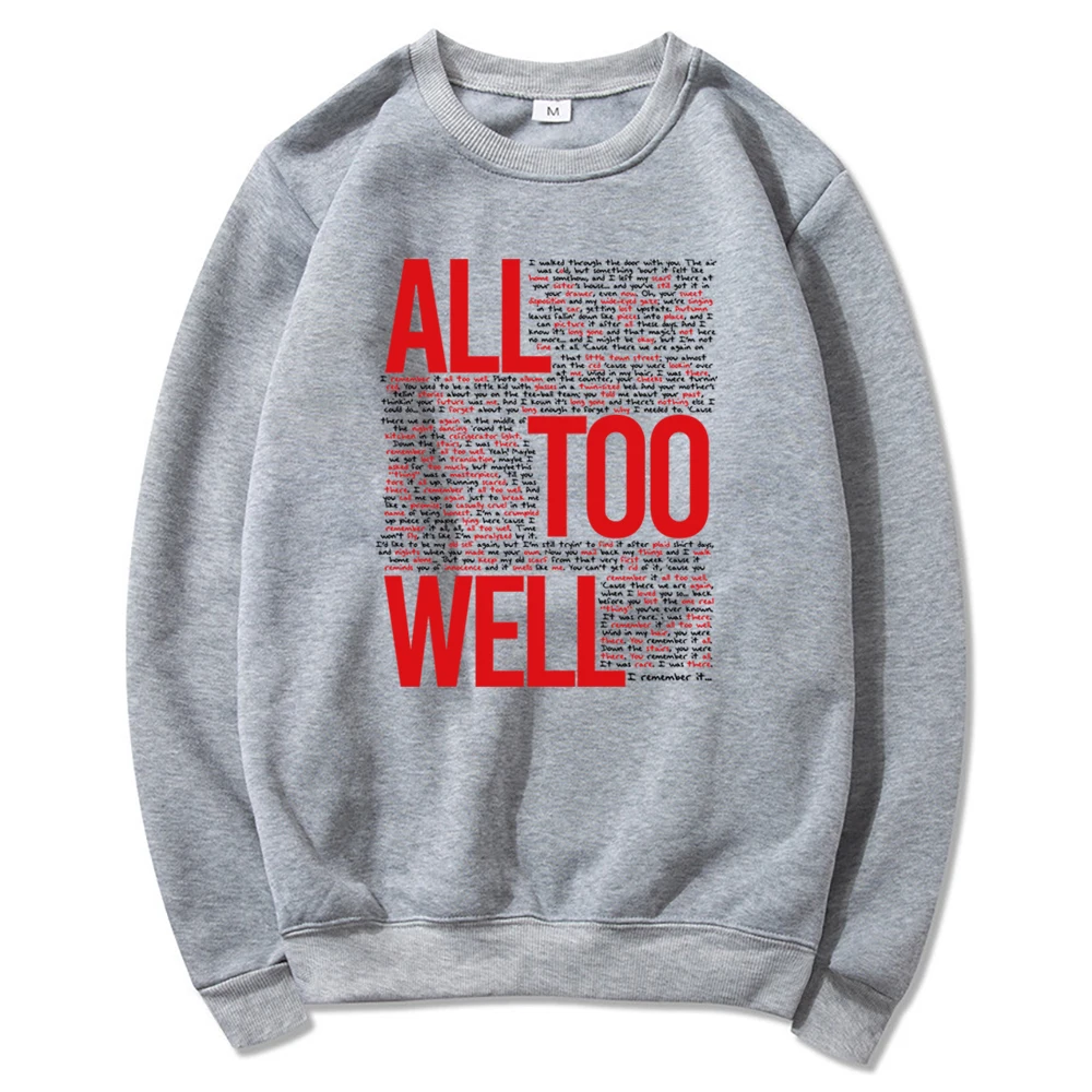 Vintage All Too Well Sweatshirt Eras Tour Mindnight Hoodie Lover Inspired Karma Sweater Music Crewneck Sweatshirts Gift for Fans