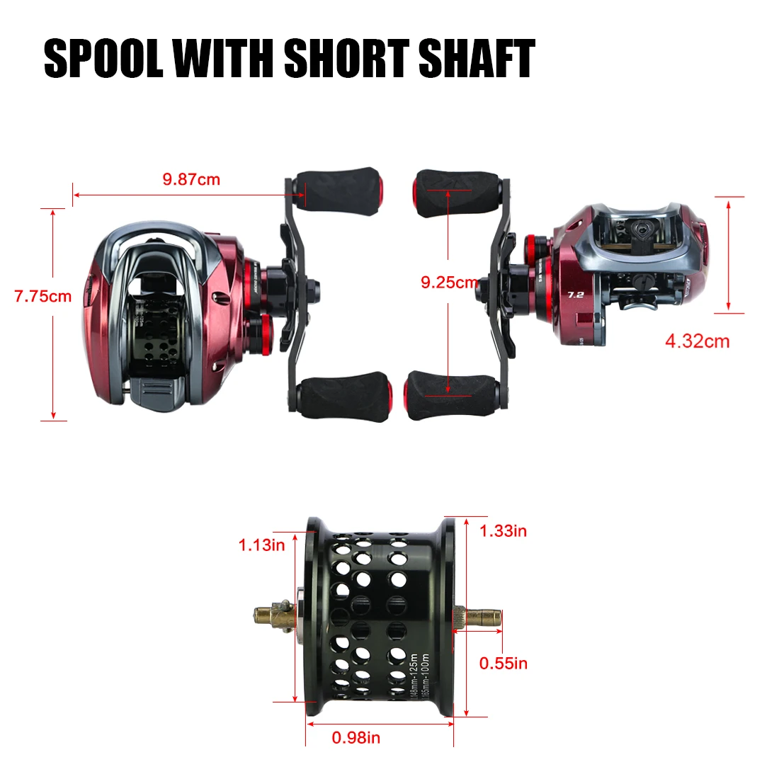 SeaKnight Brand RED 2025 new FOX Bait Finesse System BFS Baitcasting Fishing Reels 162g 7.2:1 8.1:1 MAX DRAG 13lbs Magnetic Brake System