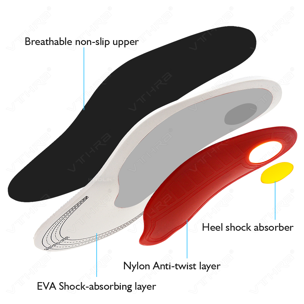Gel Orthopedic Insoles Ease Orthotic Insoles EVA Flatfoot Arch Support The Pressure Damping Cushion Padding Insole for Man Women