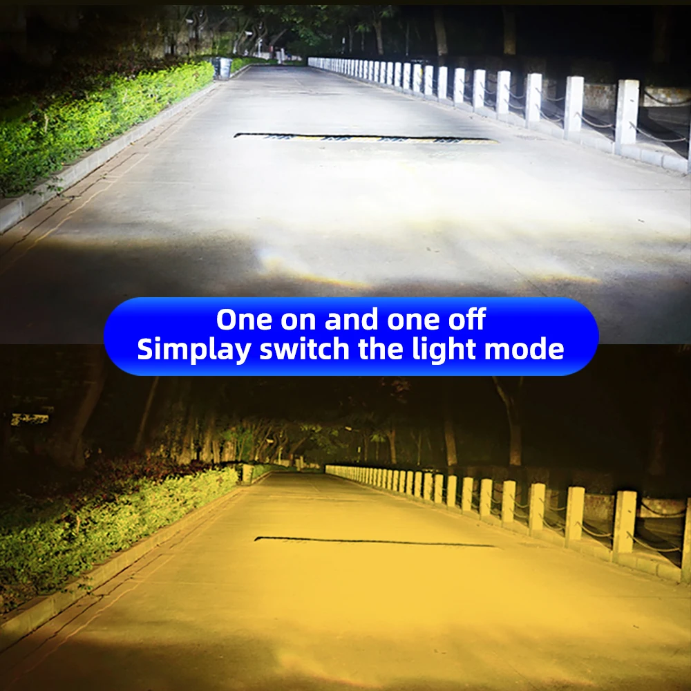 DiReal M9S H7 led car light H1 H8 H3 H11 9005 9006 H4 LED 2 color changing headlight fog light 3000K/3800K 6500K car light 2pcs