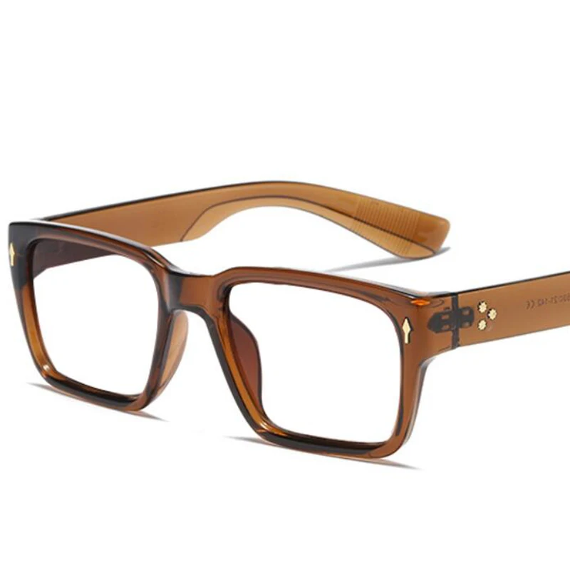 Brand Black Square Men's Glasses Frame Optical Blue Light Reading Glasses Retro Big Eyeglasses Classic Computer Glasses Male