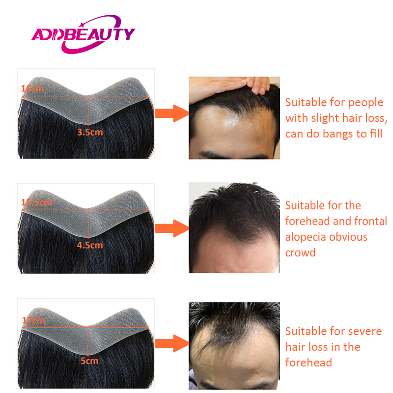 Men Toupee PU V Style Front Human Hair Wigs Indian Human Remy Hair Replacement Straight Hairpiece Natural Color 6inches 100%