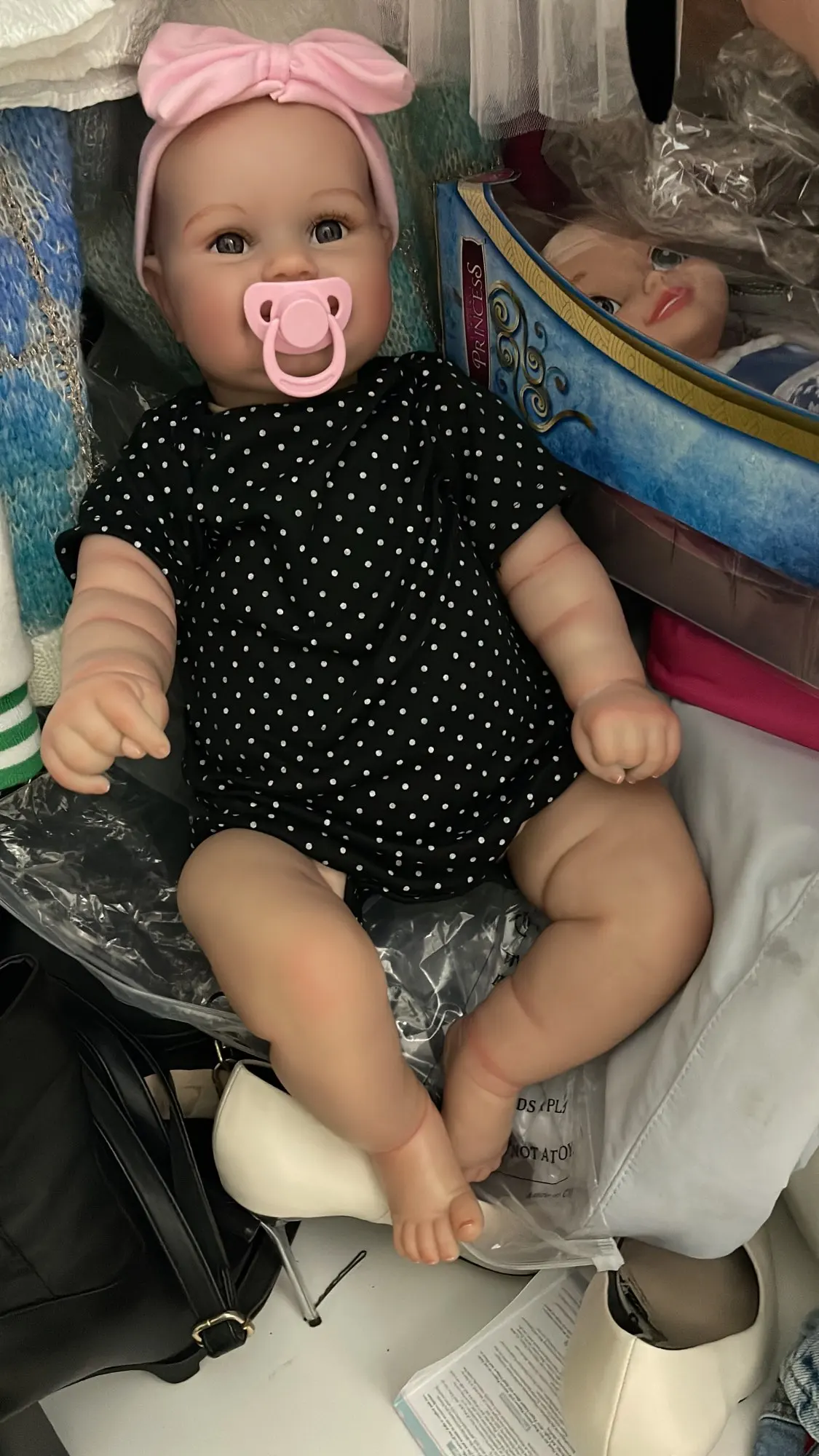 50/60CM Two Options Reborn Baby Doll Toddler Real Soft Touch Maddie with Hand-Drawing Hair High Quality Handmade Doll