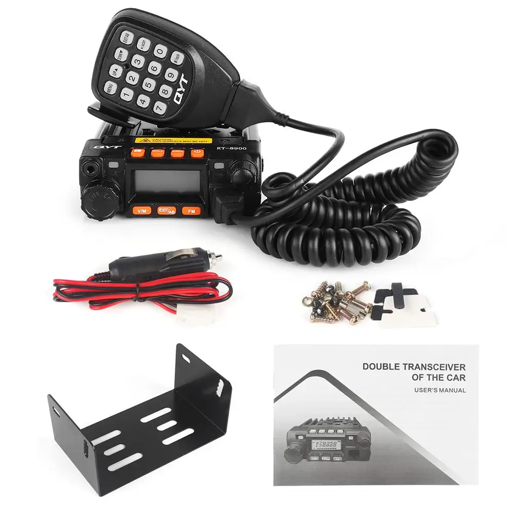 QYT KT-8900 Dual Band Qual Transceive 25w Color Screen Mini Mobile Radio VHF/UHF 136-174/400-480MHz Car Radio