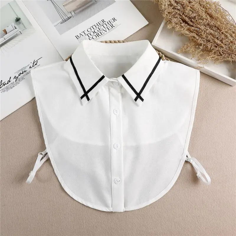 Women Fake Collar Shirt White Black Shirt 2025 Men Adjustable Length Of Shoulder Strap Various new Styles High-quality Shirt Collar
