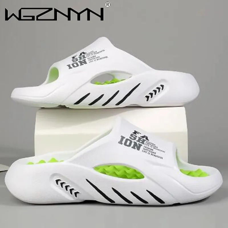 2023 Summer Men Massage Slippers Sides Indoor Outdoor Sandals Beach Casual Shoes Soft Sole Slides Men Flip-flops Men's Sandals