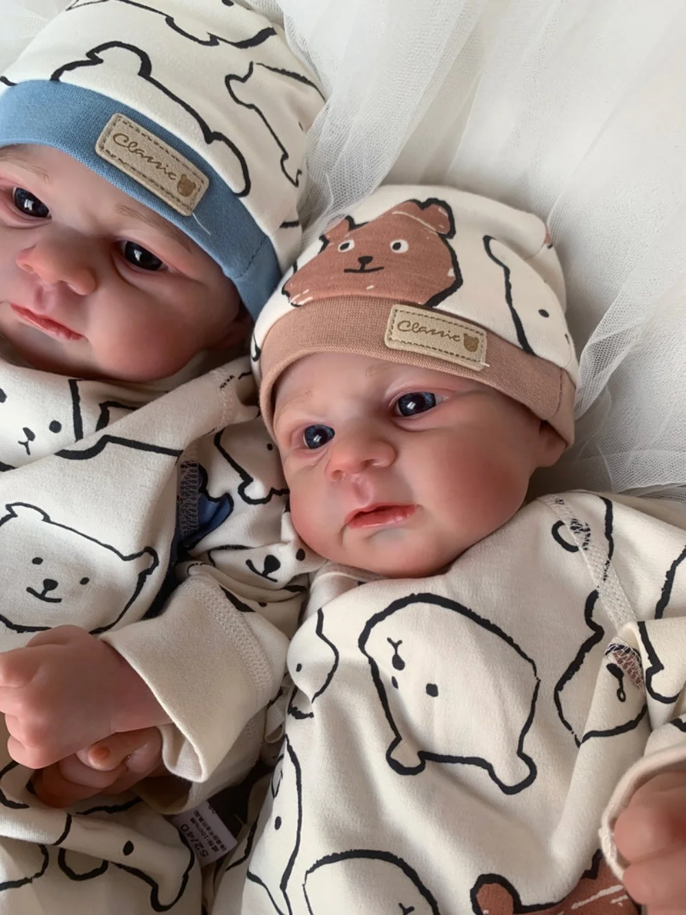 19inch Reborn Baby Doll Twins Elijah 3D Make-up Skin Multiple Layers Painting Handmade Collectible Art Doll Bebe Reborn Dolls