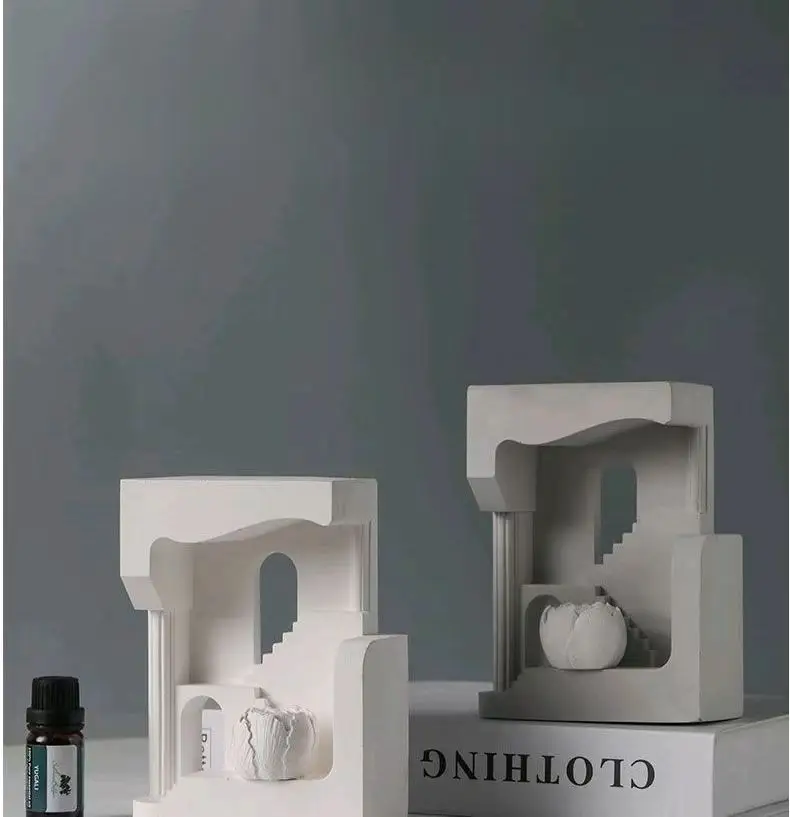 Monument Valley Architectural Designer Sense Cement Nightlight Gift Bedside Lamp Plugin Advanced Decorative Atmosphere Lamp