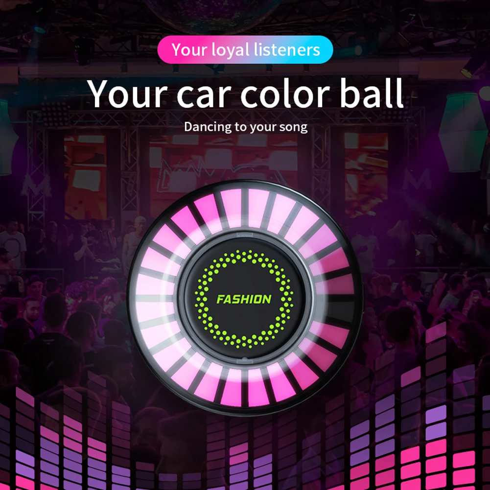 Air Freshener RGB Auto Perfume Diffuser 256 Colors Car Fragrance Machine App Control Music LED Light Strip 24LED Type C Charging