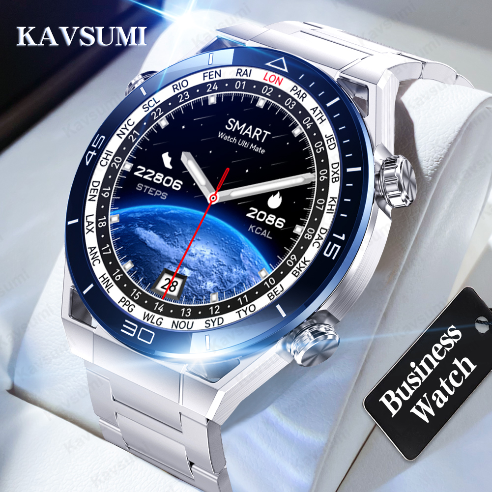 For Huawei Xiaomi NFC Smart Watch Men GPS Tracker AMOLED 454*454 HD Screen Heart Rate ECG+PPG Bluetooth Call SmartWatch 2023 New
