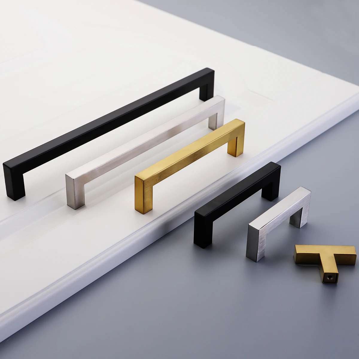 Modern Style Recyclable Furniture Handle new 2025 Kitchen Pull Cabinet Solid Square Bar Handle