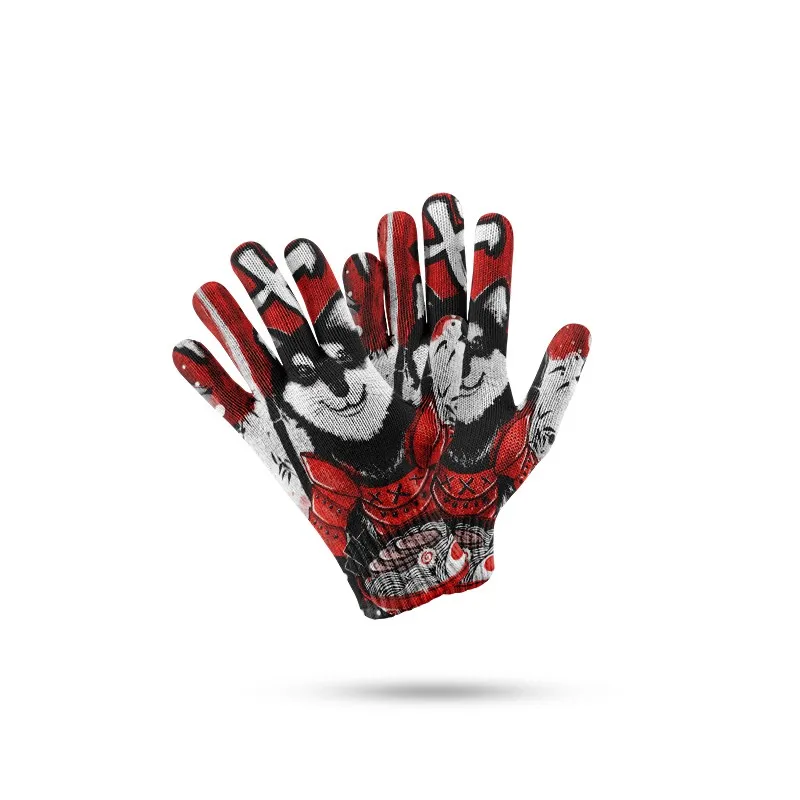 Japanese Cats 3d Printed new Knitted Gloves 2025 High Quality Garden Cycling Labour Thick Gloves Polyester Winter Funny Outdoor Gloves