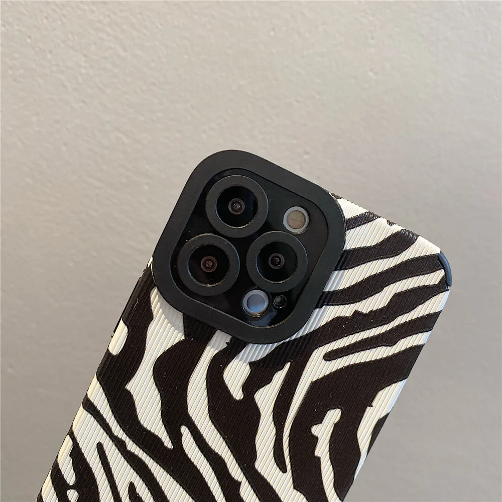 Lov Zebra Stripe Pattern Phone Case For iPhone15 14 13 12 11 Pro Max XR XS Max 7 8 2025 14 Plus new Soft Shockproof Back Cover